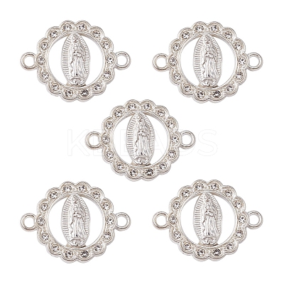 Flat Round Alloy Connector Charms FIND-YW0003-44-1