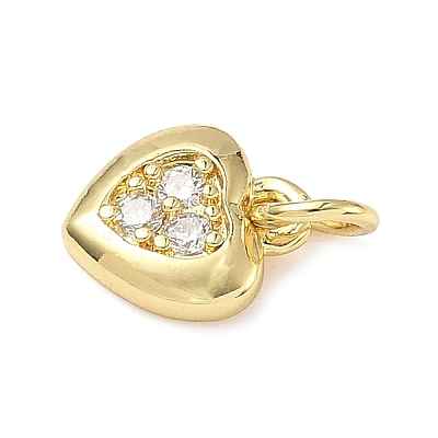 Brass Micro Pave Cubic Zirconia Pendants ZIRC-I356-26G-1
