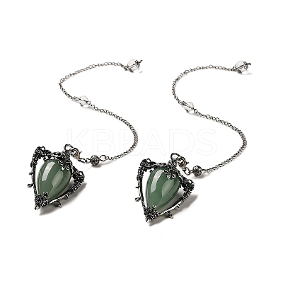 Mixed Gemstone Triangle Dowsing Pendulum Pendants G-G022-01AS-1