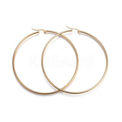 201 Stainless Steel Big Hoop Earrings EJEW-A052-20A-G-1