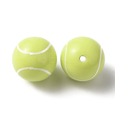 Sport Theme Opaque Resin Beads RESI-TAC0016-04B-1