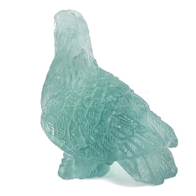 Natural Fluorite Carved Eagle Figurines Statues for Home Office Desktop Feng Shui Ornament G-Q172-10B-1