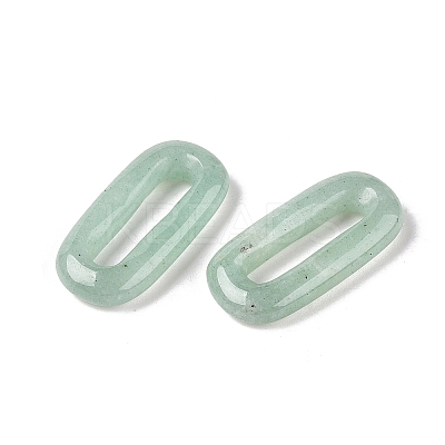 Natural Green Aventurine Oval Pendants G-N342-105G-1