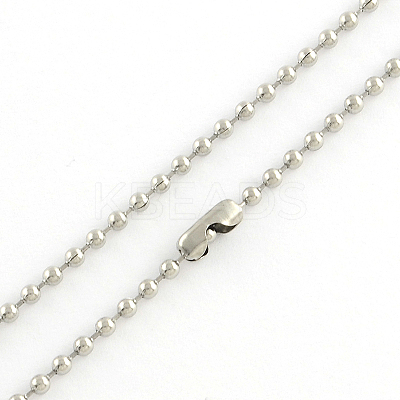 Tarnish Resistant 304 Stainless Steel Ball Chain Necklace Making NJEW-R225-06-1