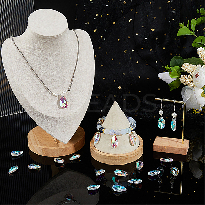50Pcs Glass Faceted Teardrop Beads FIND-FH0016-62-1