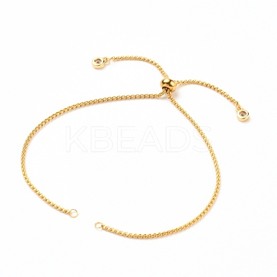 Adjustable 304 Stainless Steel Box Chain Slider Bracelet/Bolo Bracelets Making AJEW-JB00781-02-1