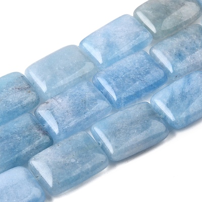 Natural Dyed Quartz Imitation Aquamarine Beads Strands G-S386-A10-1