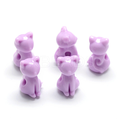 Opaque Acrylic Kitten Beads MACR-S830-02J-1