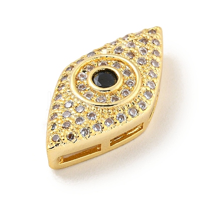 Brass Micro Pave Clear Cubic Zirconia Beads KK-G493-10G-01-1