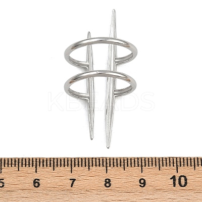 304 Stainless Steel Cuff Rings for Women RJEW-L133-05P-1