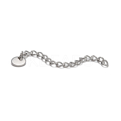 Tarnish Resistant 304 Stainless Steel Chain Extender X-STAS-E104-41G-1