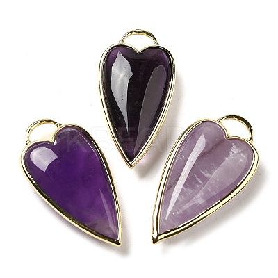 Natural Amethyst Pendants G-K347-01G-03-1