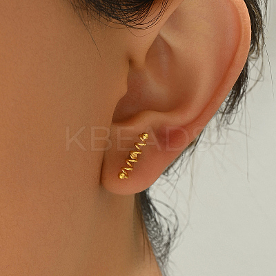 Stylish Vintage Spring Screw 201 Stainless Steel Stud Earrings UA8813-1