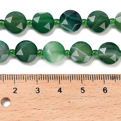 Natural Banded Agate Beads Strands G-C116-A180-01C-1