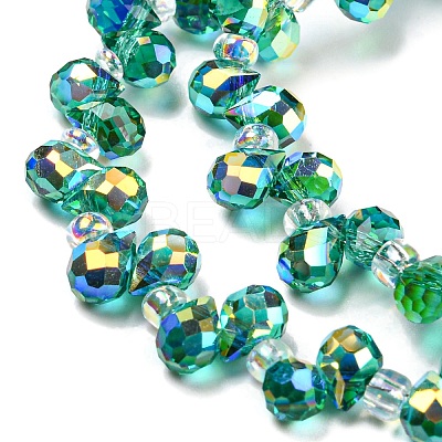 Electroplate Transparent Glass Beads Strands X-EGLA-P052-01A-AB06-1