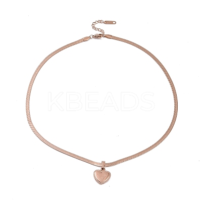 Ion Plating(IP) 304 Stainless Steel Snake Chain Necklaces NJEW-G081-12RG-1