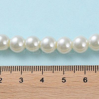 Baking Paint Pearlized Glass Pearl Round Bead Strands X-HY-Q330-8mm-02-1