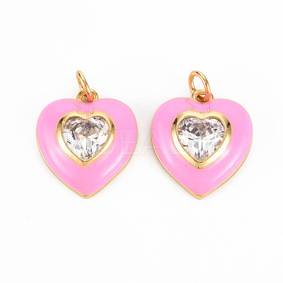 Brass Enamel Pendants KK-T013-15E-NF-1
