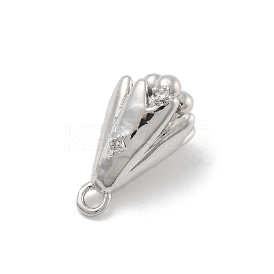 Brass Micro Pave Cubic Zirconia Pendants KK-D283-18P-1