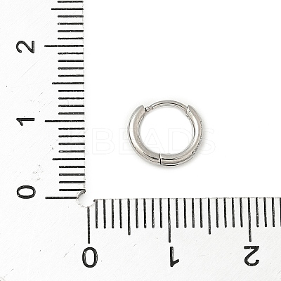 316 Stainless Steel Micro Pave Clear Cubic Zirconia Hoop Cartilage Earrings WG9FB89-04-1