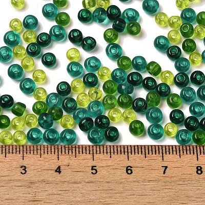 Transparent Colours 6/0 Glass Round Seed Beads SEED-P006-02A-02-1