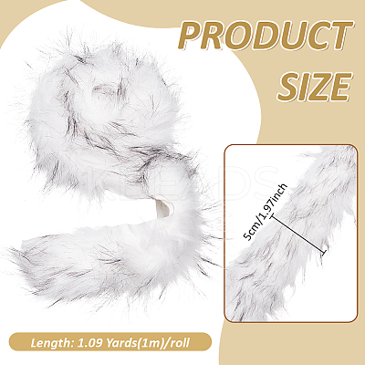 1M Acrylic Fiber Faux Fur Ribbon OCOR-BC0009-20E-1