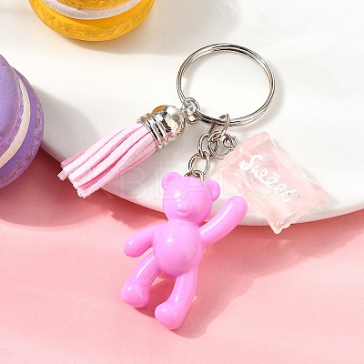 Tassel Bear Acrylic & Resin Keychain KEYC-YW00167-06-1