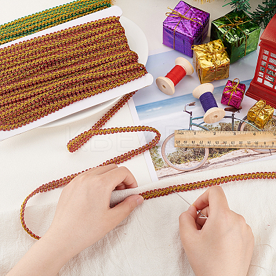 2 Cards 2 Colors Christmas Polyester Centipede Lace Ribbon OCOR-FH0001-20-1