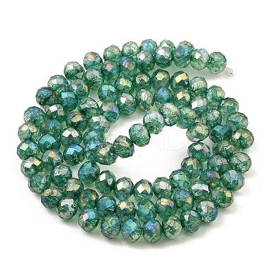 Spray Painted Imitation Jade Glass Beads Strands GLAA-P058-01B-05-1