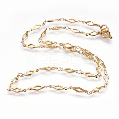 304 Stainless Steel Chain Necklaces STAS-P164-35-1