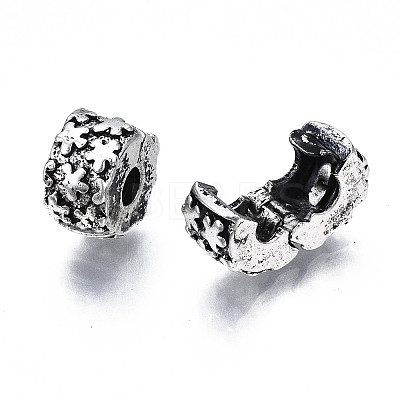 Alloy European Style Clasps PDLC-R001-02AS-1