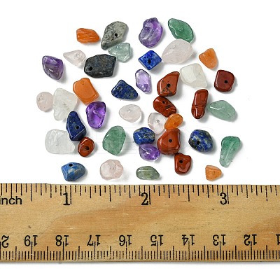 93.1G 7 Styles Natural Mixed Gemstone Chip Beads G-FS0005-79-1