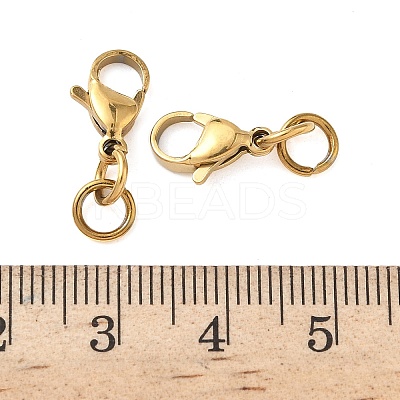 304 Stainless Steel Lobster Claw Clasps STAS-K313-01D-G-1