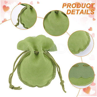 Calabash Velvet Jewelry Storage Drawstring Pouches LS-TP-WH0011-05F-1