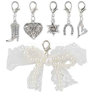 17Pcs 6 Styles Alloy Martin Boots Shoe Charms HJEW-GF0001-52-1