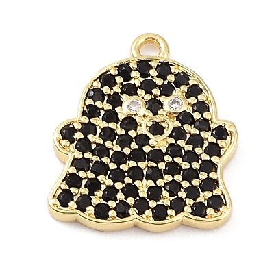 Rack Plating Brass Cubic Zirconia Pendants KK-D031-04G-01-1