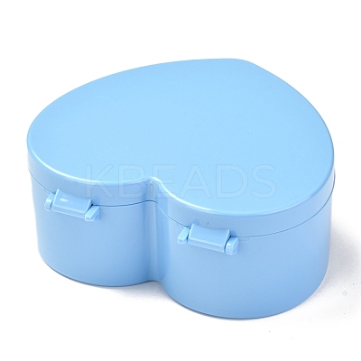 Heart Plastic Jewelry Boxes OBOX-F006-09C-1