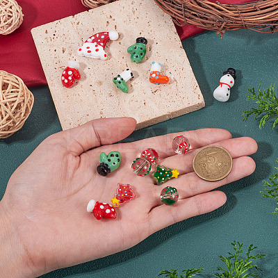 14Pcs Glass Beads LAMP-TA0002-07-1