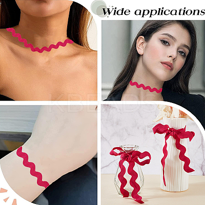 9 Yards Polyester Wavy Fringe Trim Ribbon OCOR-XCP0002-94C-1