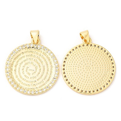 Brass with Cubic Zirconia Pendants LS-KK-K332-16A-G-1