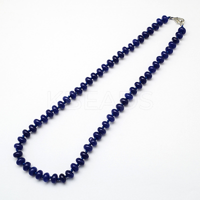 Fashionable Gemstone Beaded Necklaces NJEW-R211-15-1