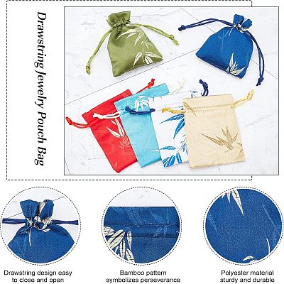 12Pcs 4 Colors Brocade Bag ABAG-NB0001-26-1