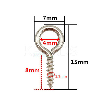 Brass Screw Eye Peg Bails PW-WGD8EF1-03-1
