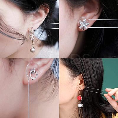 Acrylic Earring Display Sticks ODIS-WH0008-22-1