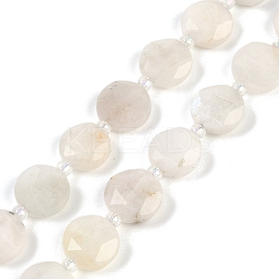 Natural White Moonstone Beads Strands G-C116-A15-01B-1