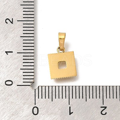 Ion Plating(IP) 304 Stainless Steel Micro Pave Cubic Zirconia Pendants STAS-H228-04G-03-1