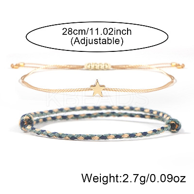 2Pcs Adjustable Bracelet Set PP9415-6-1