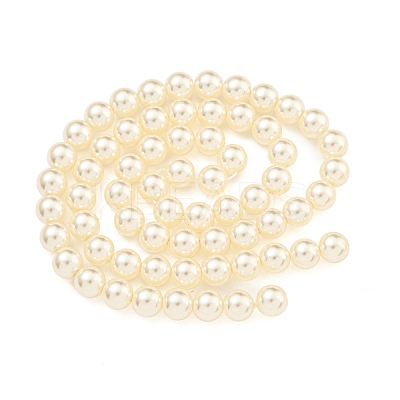 Glass Pearl Beads Strands X-HY-G002-01C-02-1