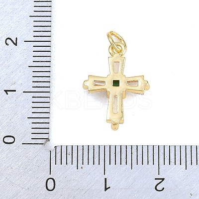 Brass Micro Pave Cubic Zirconia Pendants LS-KK-H273-51G-02-1