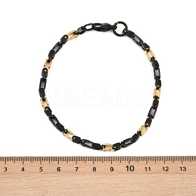 201 Stainless Steel Link Chain Bracelets for Men Women BJEW-B143-03EBG-1